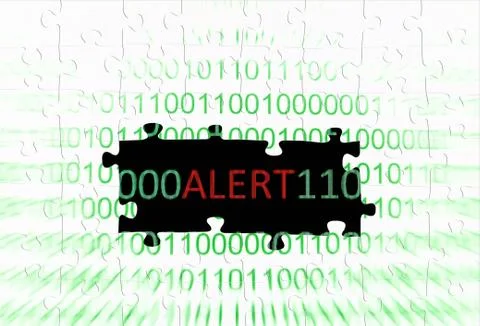 Alert  puzzle concept Illustrazione stock