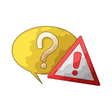 Alert question illustration Stock Illustration