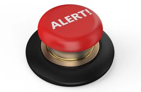 Alert red button Stock Illustration