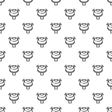 Alert ringing bell outline seamless pattern イラスト素材