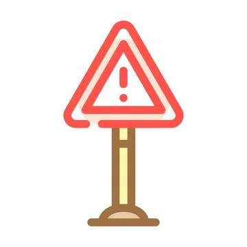 Alert risk color icon vector illustration Stock Illustration