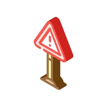Alert risk isometric icon vector illustration Stock Illustration