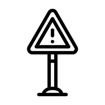 Alert risk line icon vector illustration Ilustração Stock