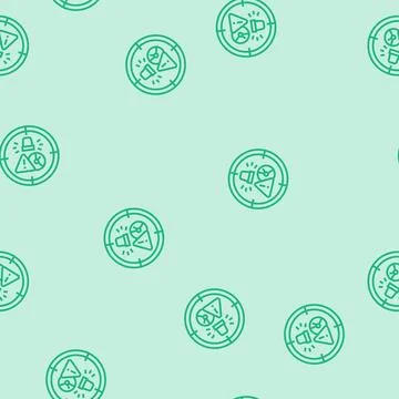 Alert risk line seamless pattern Illustrazione stock