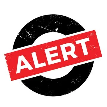 Alert rubber stamp Stock Illustration