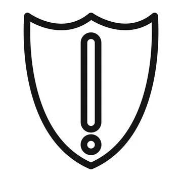 Alert Shield Exclamation Icon Perfect for Security Warnings 스톡 일러스트