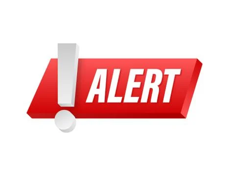 Alert sign. Attention warning attacker alert sign. Technology cyber security  스톡 일러스트