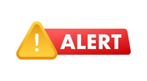 Alert sign. Attention warning attacker alert sign. Technology cyber security 스톡 일러스트