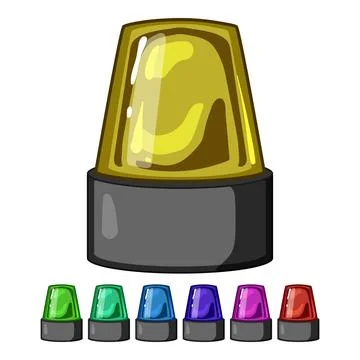 Alert siren cartoon vector graphic Stock Illustration