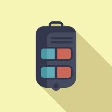 Alert smart key icon flat vector. Control vehicle access イラスト素材