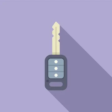 Alert smart key icon flat vector. Access start Ilustración de archivo