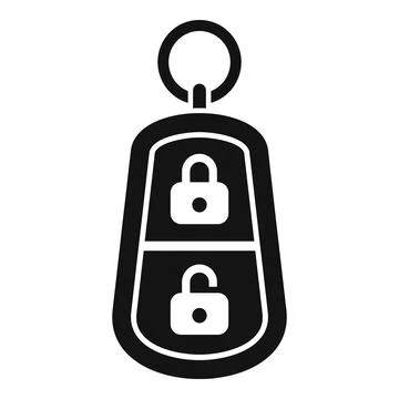 Alert smart key icon simple vector. Control vehicle イラスト素材