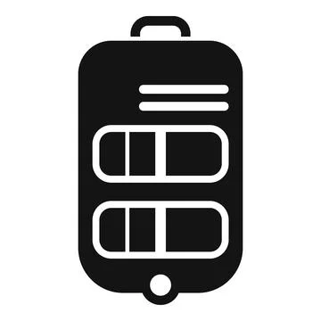 Alert smart key icon simple vector. Control vehicle access イラスト素材