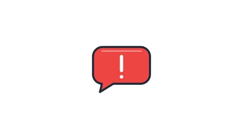 Alert Speech Bubble Stock Footage 344624773