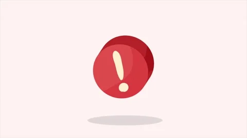 alert symbol in button animation | Stock Video | Pond5