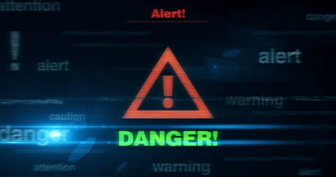 Alert symbol seamless loop Stock Footage 273991324