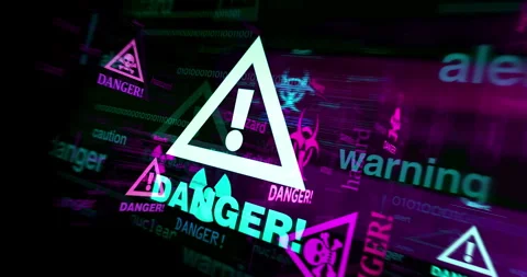Alert symbol seamless loop Stock Footage 274098531