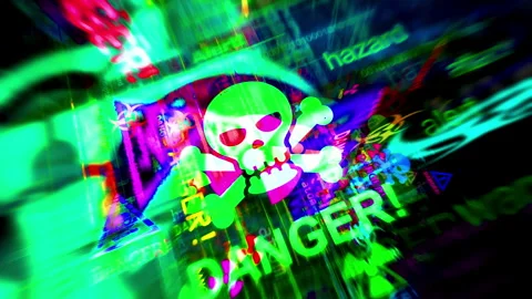 Alert symbol seamless loop Stock Footage 274188559
