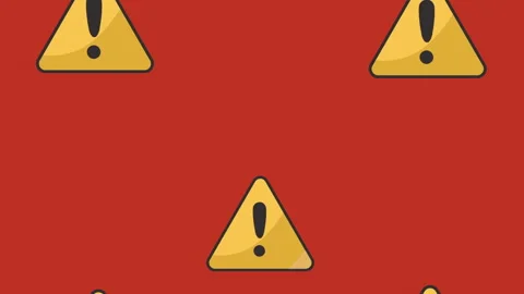Alert symbols in triangles pattern animation Video stock 246519851