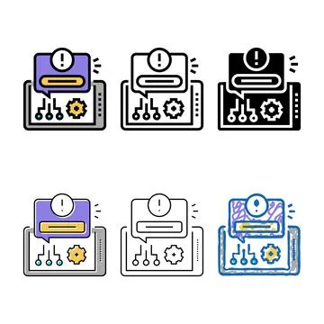 Alert system color icon vector styles Stock Illustration