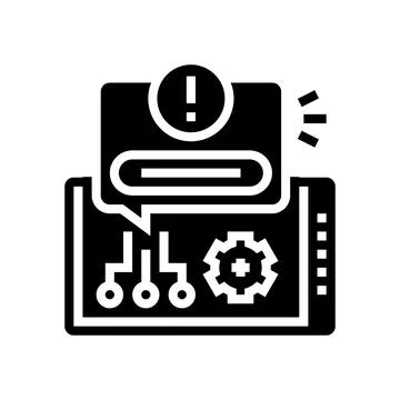 Alert system glyph icon vector illustration Stock Illustration