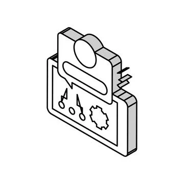 Alert system isometric icon vector illustration Stock Illustration