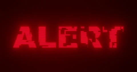 "ALERT" text glitch effect animation Stock Footage 255430639