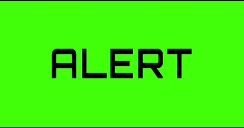 Alert text green screen, masked glitched effect. Stock Footage 132619898