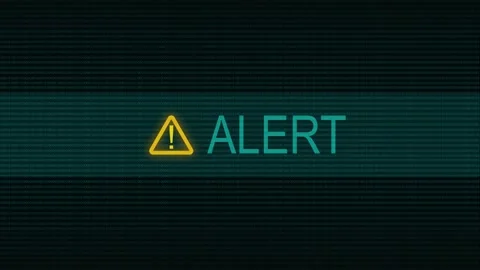 Alert warning for cyber security and hack Stock Footage 295587306