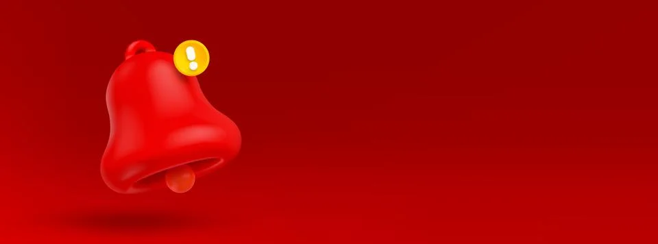 Alert, warning, emergency notification 3d render Stock Illustration