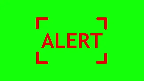 Alert Warning Frame Animation on Green Screen Vídeos de archivo 334356847