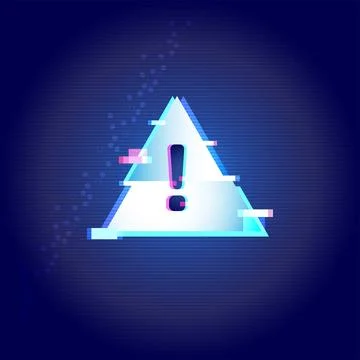 Alert Warning Glitch Technology Background Design Stock Illustration