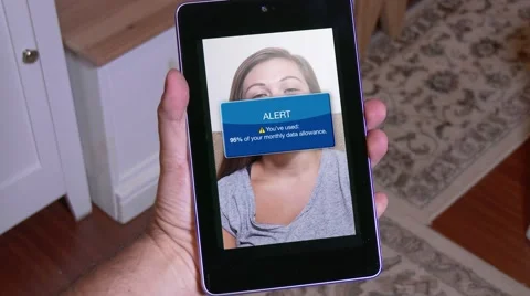 Alert Warning Reaching Cellular Data Limit 動画素材 56785363