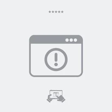 Alert window icon, alert window vector, alert window symbol, alert window des Stock Illustration