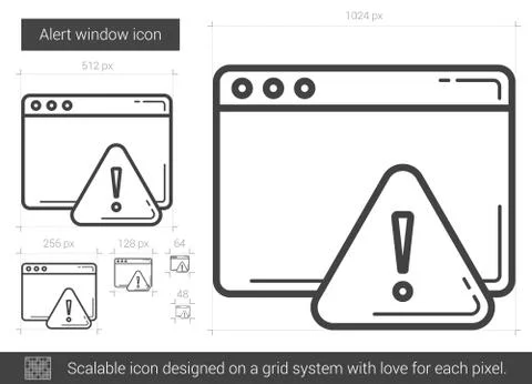 Alert window line icon イラスト素材