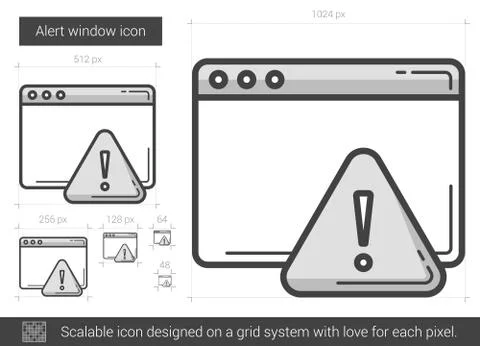 Alert window line icon イラスト素材
