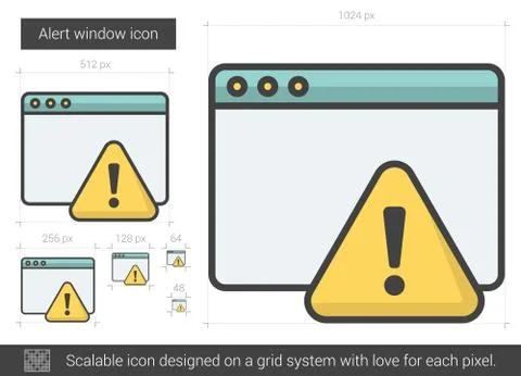 Alert window line icon イラスト素材