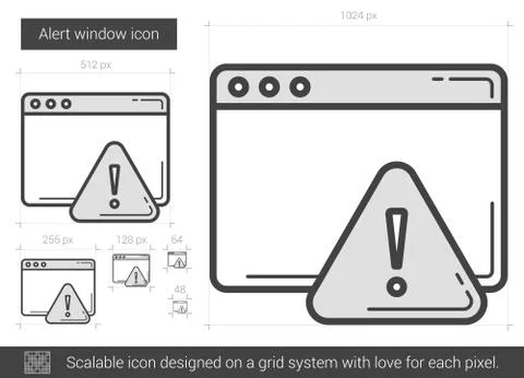 Alert window line icon イラスト素材