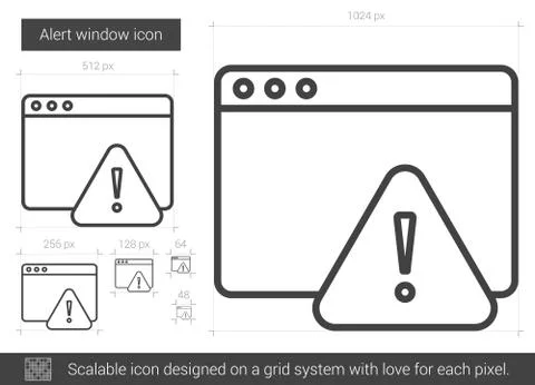 Alert window line icon. イラスト素材