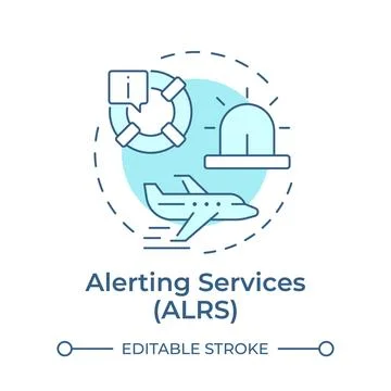 Alerting services soft blue concept icon Stock Illustration