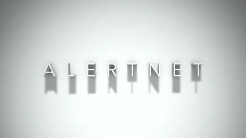 Alertnet 3D title animation with shadows on a white background Stock Footage 297517690