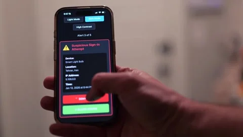 Alerts Testing IoT Smart Home Device Security Video stock 326570316