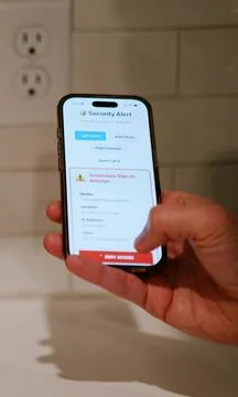Alerts Testing IoT Smart Home Device Security Stock Photos