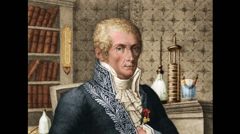 Alessandro Volta and the Battery Stock Footage 64825928