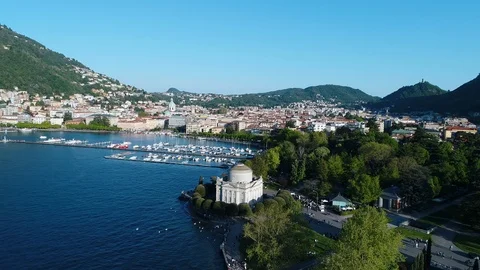Alessandro Volta's Temple, city of Como. Stock Footage 107430785