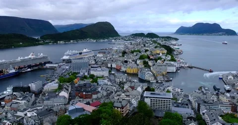 Alesund , Norway. Stockbeeldmateriaal 142708010