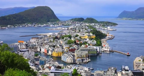 Alesund, Norway Stock Footage 312314900