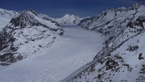 Aletsch Glacier DJI MAVIC MINI 3 4K - UHD - HDR Stock Footage 231177669