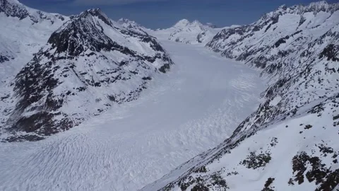 Aletsch Glacier DJI MAVIC MINI 3 4K - UHD - HDR Stock Footage 231178073