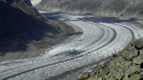 Aletsch, the Largest Alpine Glacier  Stock Footage 194487568